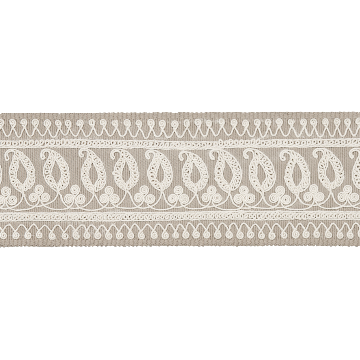 Paisley Embroidered Tape - Sand Trims | Schumacher
